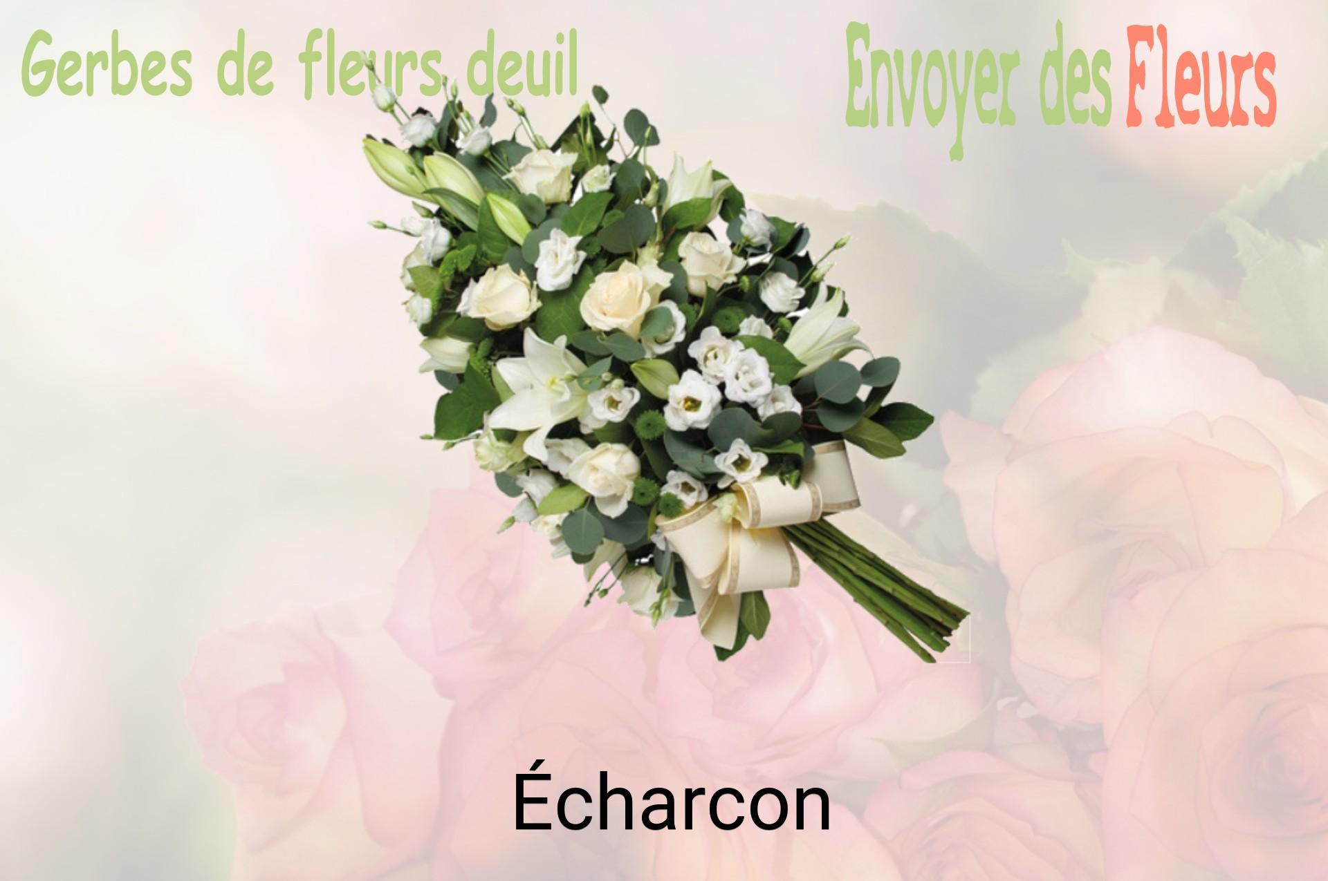 Gerbe de fleurs de deuil livrée à Écharcon
